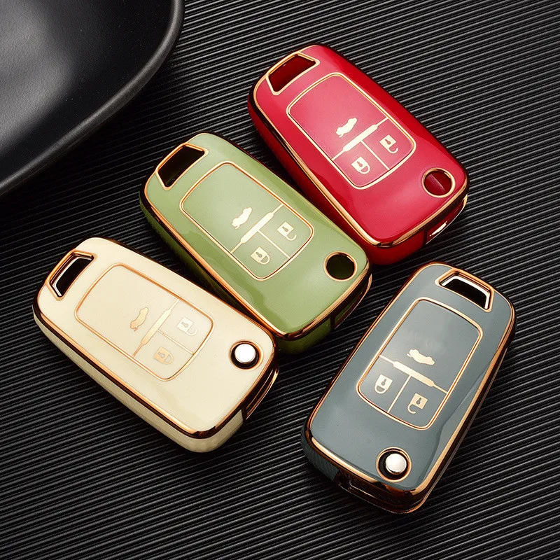 TPU Car Folding Key Case Cover Shell Fob for Chevrolet Cruze Aveo Trax Sail Malibu for Opel Vauxhall Astra Corsa Meriva Insignia key case cover key case car key shell flip key fob shell
