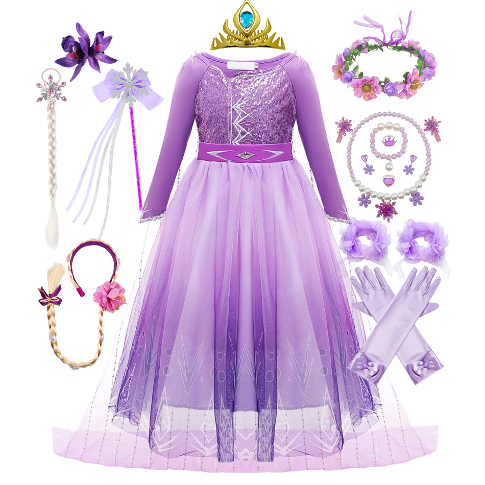 Handmade Purple Princess Dress With Cape: Girls' Halloween Cosplay Costume - Ireland