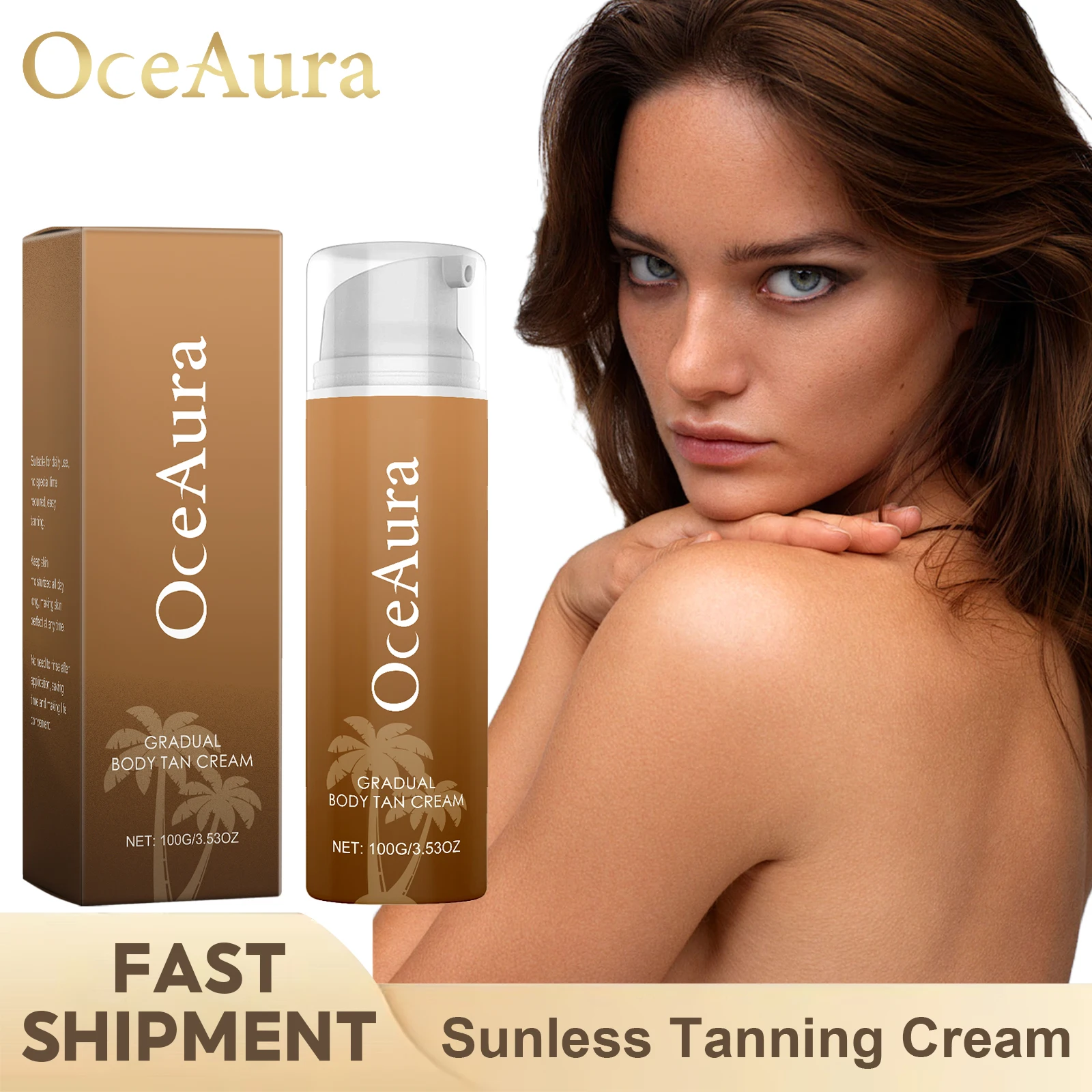 100g Tanning Intensifier Cream Sunless Brown Tanning Natural Tanned Body Glow Moisturizing Easy Use Accelerator Lotion