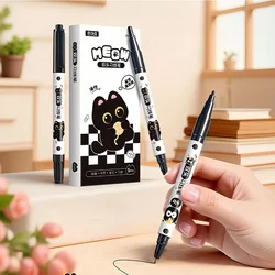 Box of 5/10 Adorable Cat - Themed Double - Ended Outline Pens (10pcs pens)