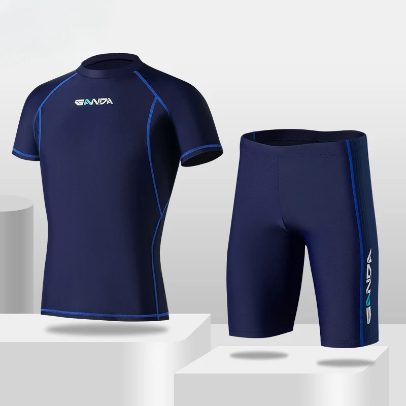 ملابس سباحة للرجال منقسمة للحماية من الشمس ، بلوزة...