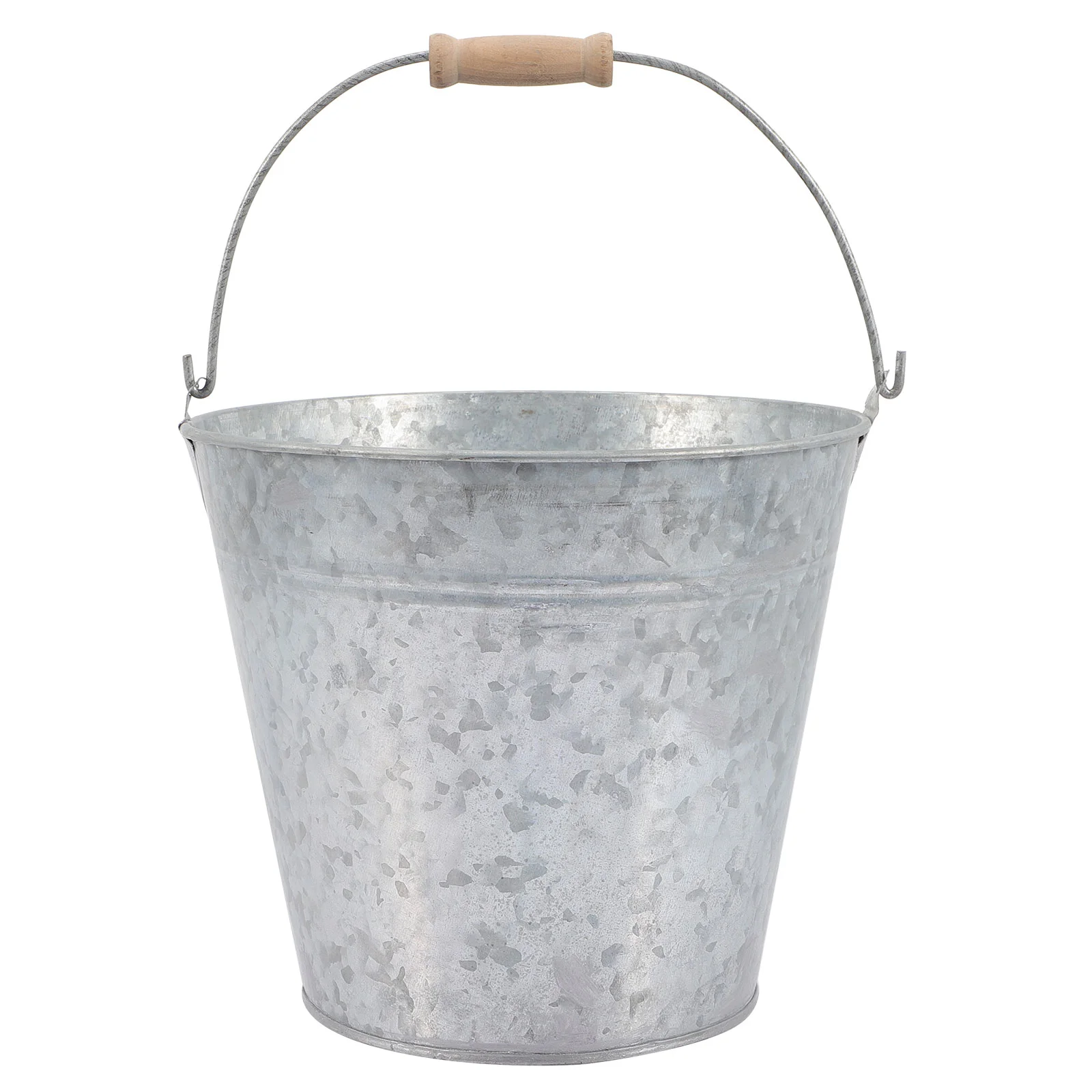 

Metal Buckets Handle Iron Pail Galvanized Bucket Compost Bin Food Waste Container Decorative Farmhouse Flower Bucket Ash