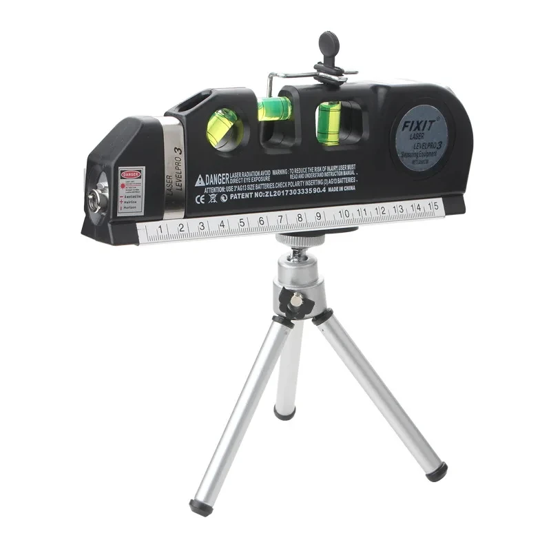 Laser Level Line Tool Multipurpose Standard Cross Line Lase Measure Tape Ruler With Metal Tripod Stand