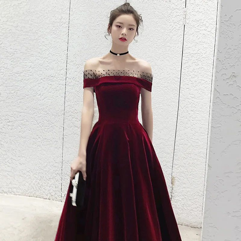 wine-red-off-shoulder-evening-dresses-women-sleeveless-bandage-a-line-quinceanera-dress-exquisite-elegant-modern-prom-gown