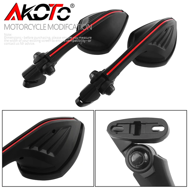 Motorcycle Rearview Rear View Side Mirrors with LED Turn