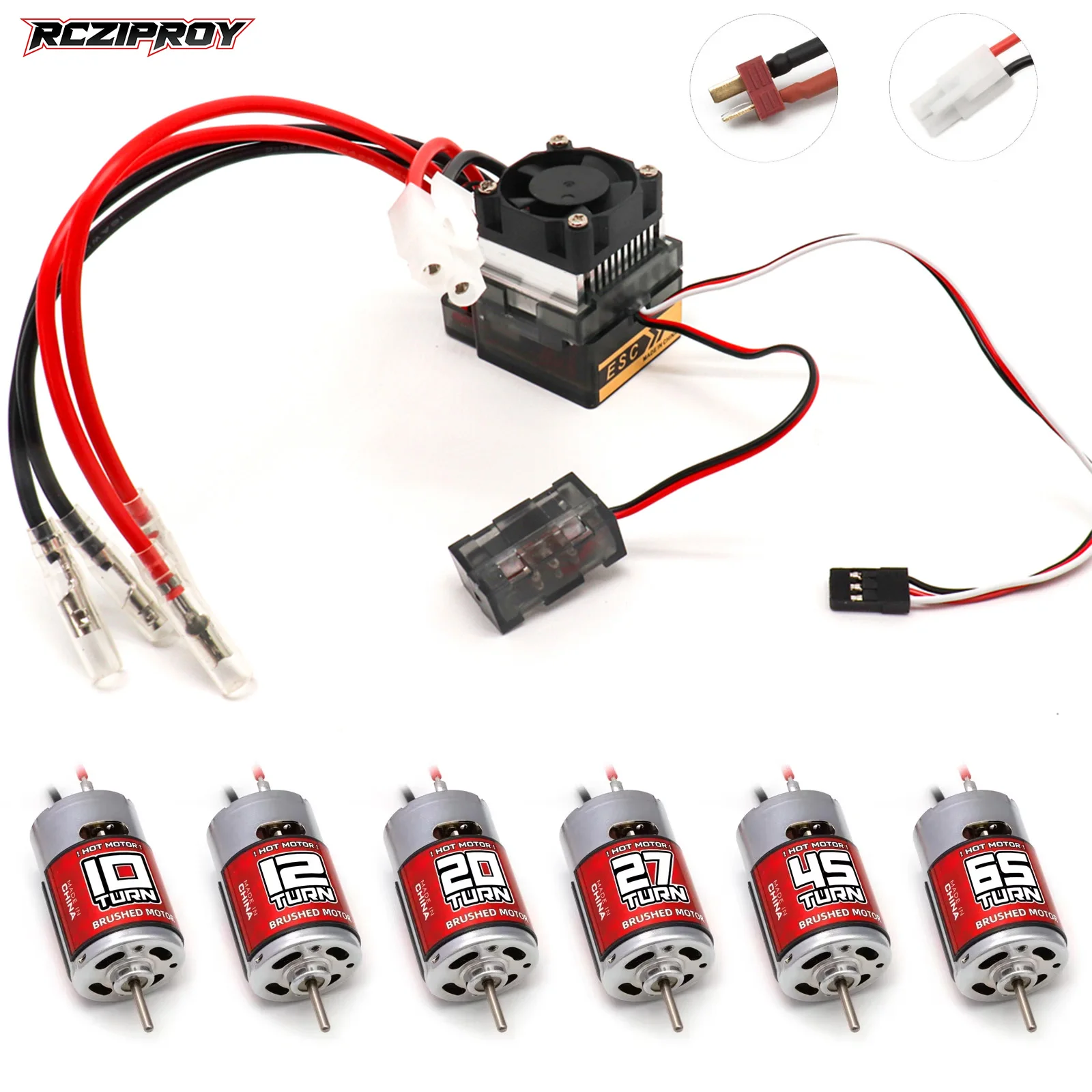 Moteur RC 10T 20T 27T 45T 65T 320A Tamiya T Plug - Pièces Voiture Radiocommandée
