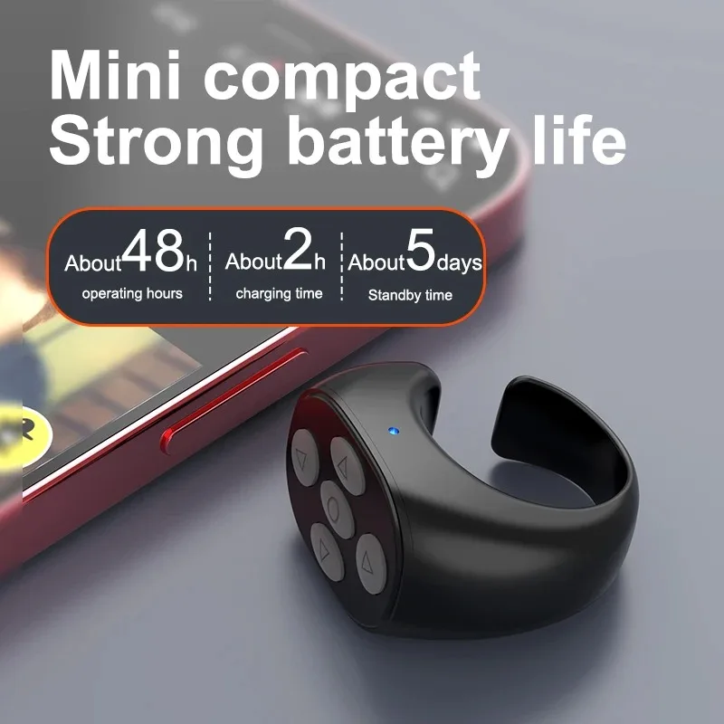 Bluetooth Remote Control Fingertip Selfie Video Controller for Mobile Phone