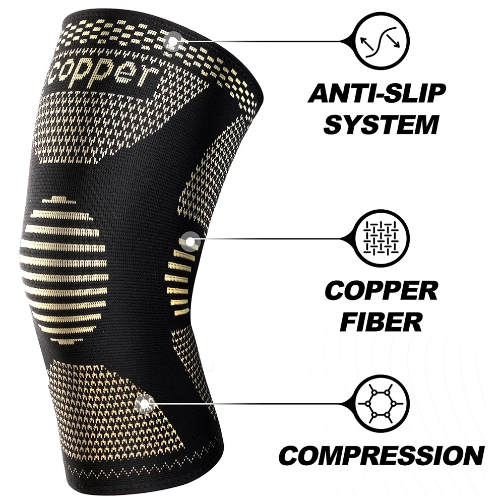 Copper Knee Brace for Arthritis Pain-Copper Knee Sleeve for knee pain Compression  sleeve for Sports, Workout, Knee Pain Relief - AliExpress