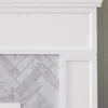 Torlington Indoor Electric Fireplace with Mantel, Color Changing LED Flame, White/Gray Marble 6