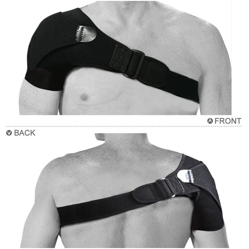 Adjustable Shoulder Support Bandage for Gym and Sports - Unisex Protective Back Belt Strap Wrap