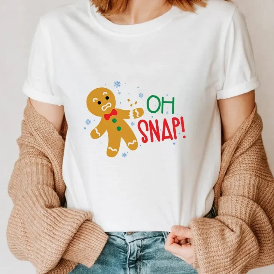 It's the Most Wonderful Time of the Year T-Shirts, Lebkuchen-Weihnachts-T-Shirt, süßes Urlaubsshirt, festliches Oberteil für Cookie-Liebhaber – Detail 7