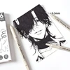 6 Pcs/Set Double Tip Line Marking Pen Drawing Manga Outlining Art Marker Brush for Sketch Painting Stationery Supplies 2