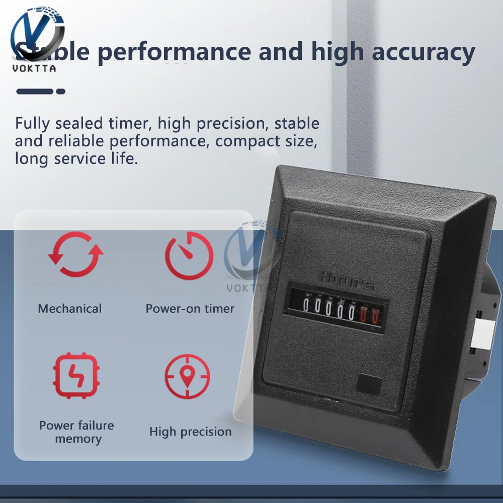 0-99999.9 Hour Meter AC 220-240V Digital Timer function Electronic Hermetic Counter 50Hz Hourmeter Gauge Industrial Standard 3