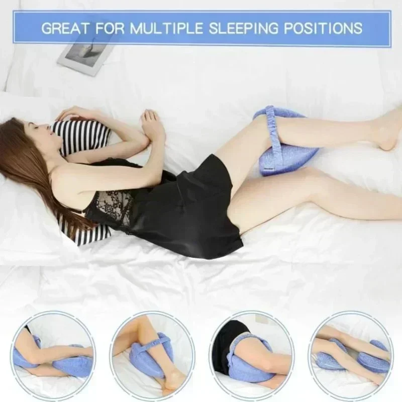 Cotton memory foam leg pillow orthopedic pillow for sciatica relief back hip side sleeping pillow in pregnancy for bed and sofa 3