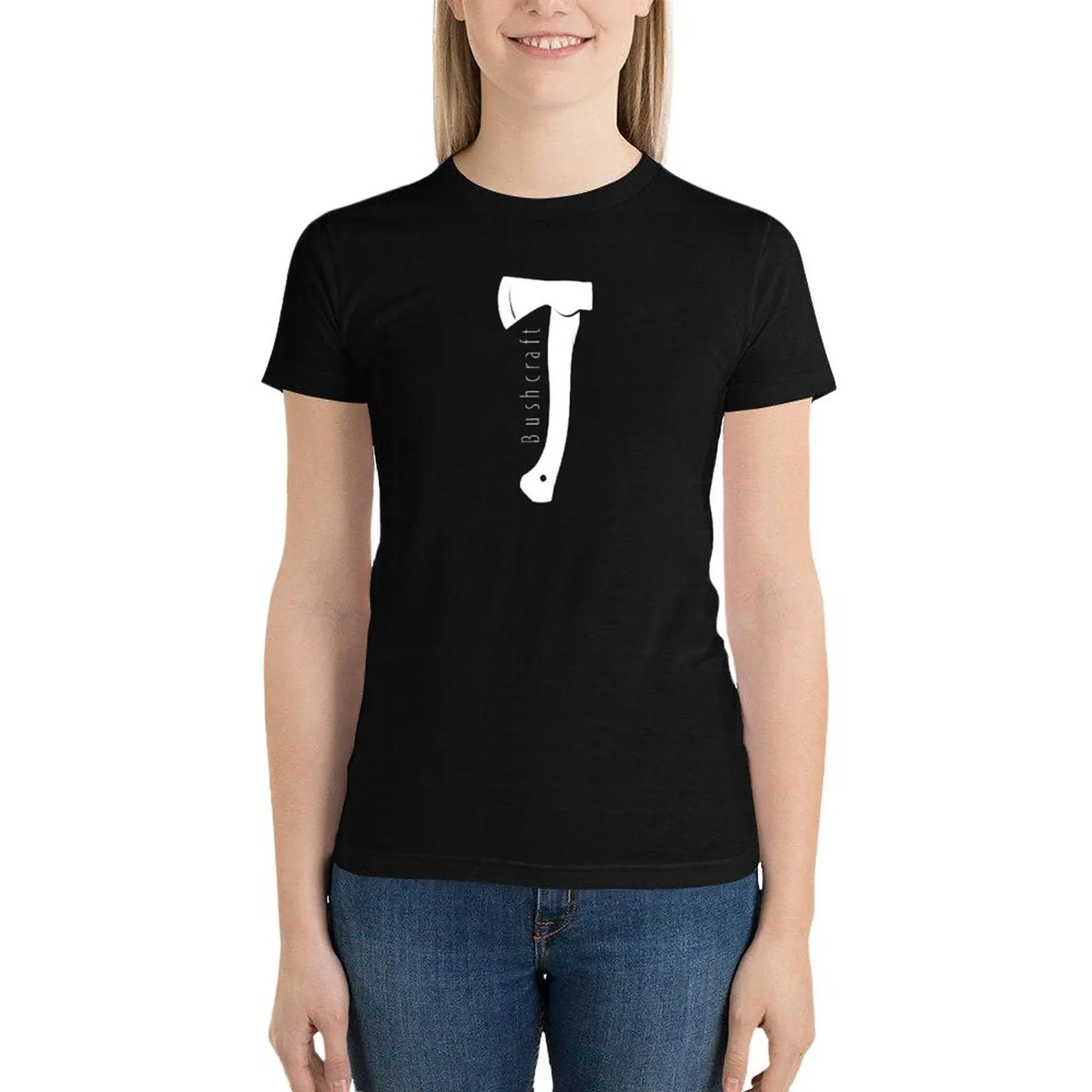 Bushcraft Axe T-Shirt summer tops graphics tees female t-shirt dress for Women long