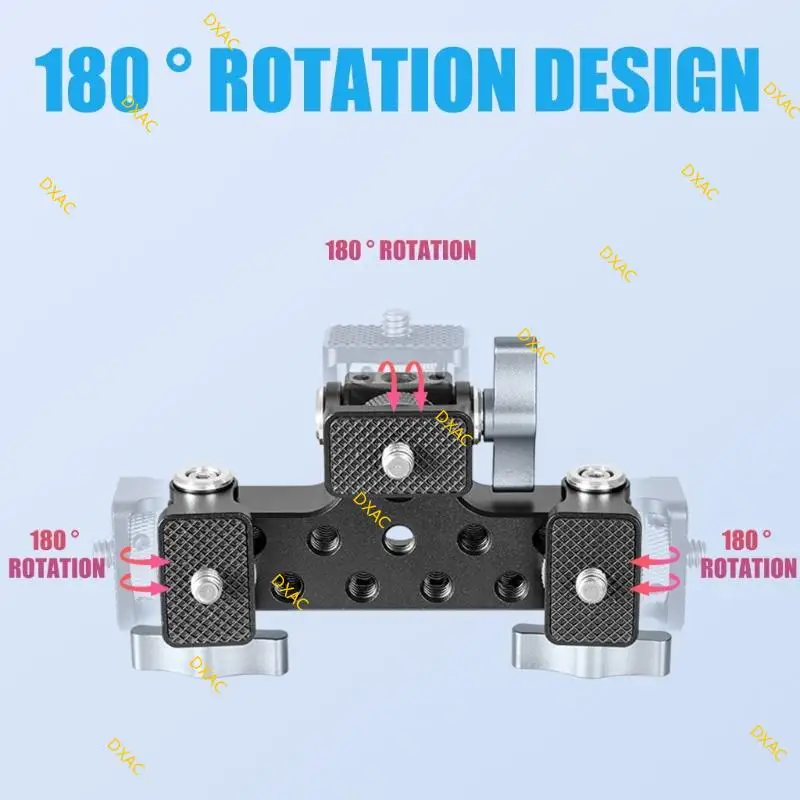 DXAC Aluminum Alloy 3-Position Live Streaming Stand PTZ Adapter Horizontal Vertical Multifunction Expansion Accessory