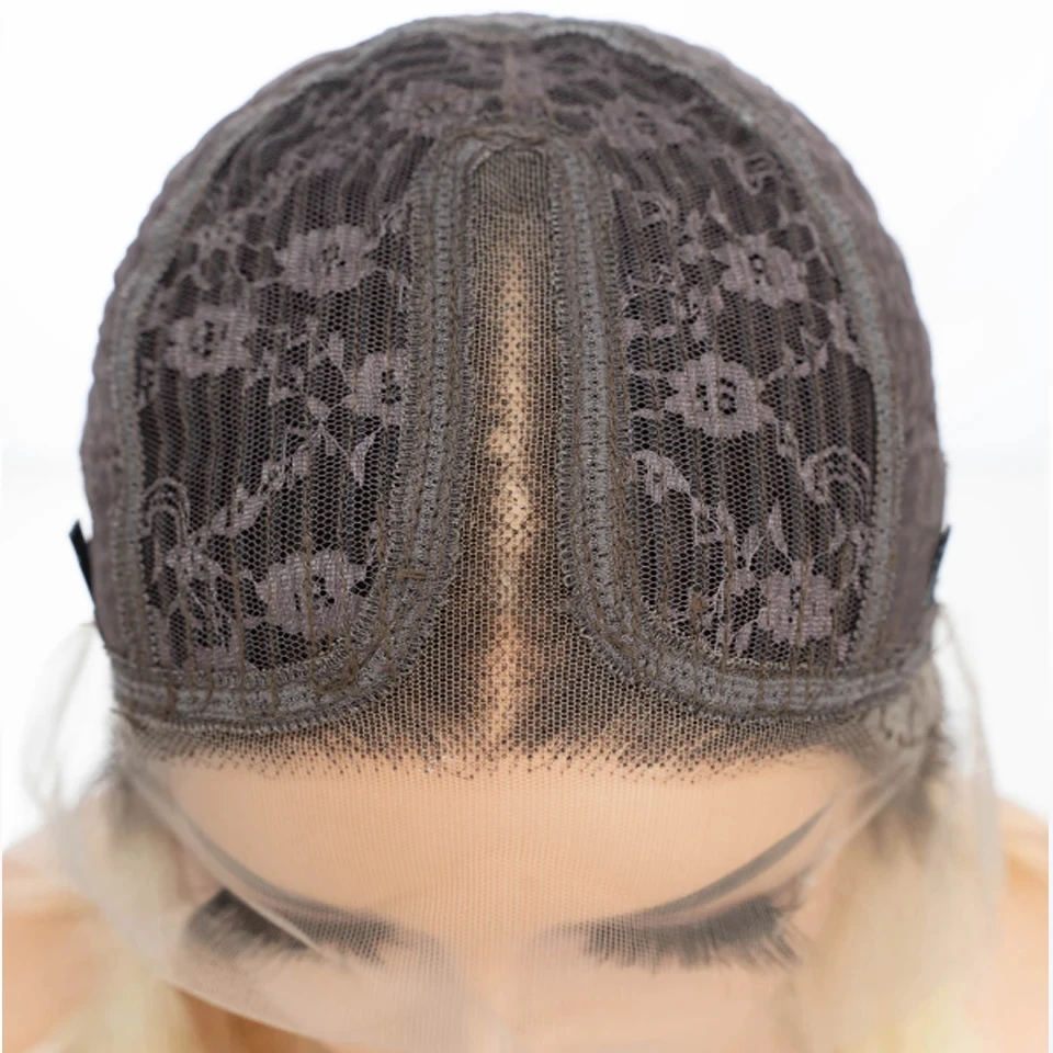 Middle Part Body Wave Human Hair Bob Wigs Breathable Pre Plucked Brazilian Lace Front Wigs For Women T lace