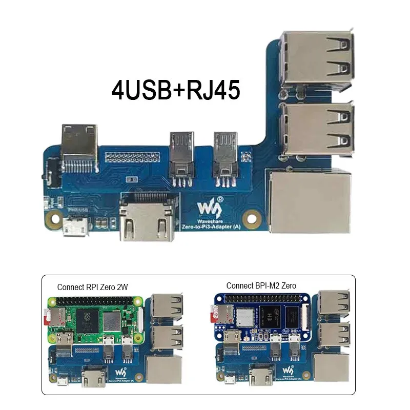 

Raspberry Pi Zero 2 Вт, плата расширения Banana Pi M2 Zero в 3B с интерфейсом 4USB + RJ45, RPI Zero 2 Вт