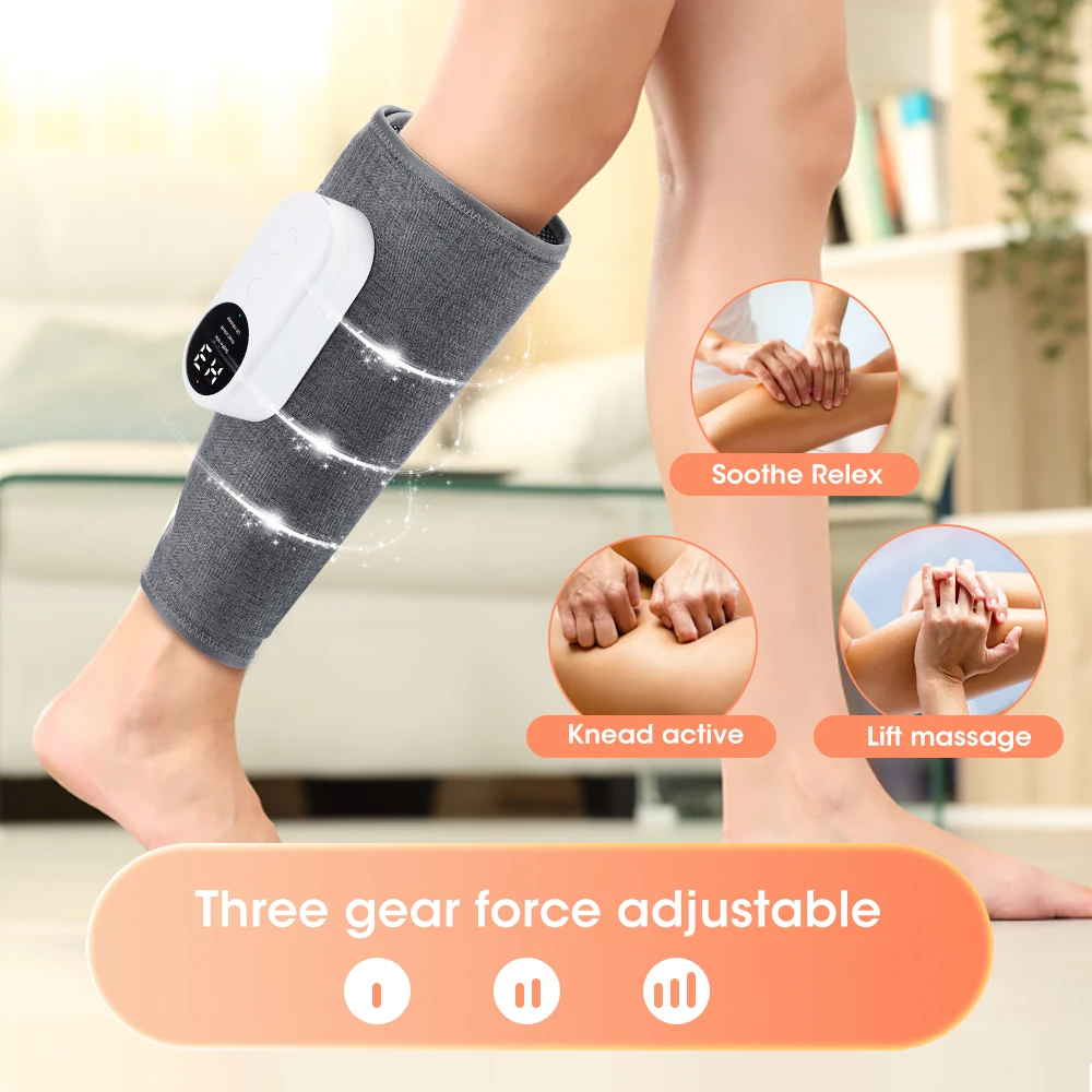 Eletric 360° Airbag Leg Calf Massager 3 Modes Air Compression Leg Massage Foot Calf Muscle Relaxation Blood Circulation