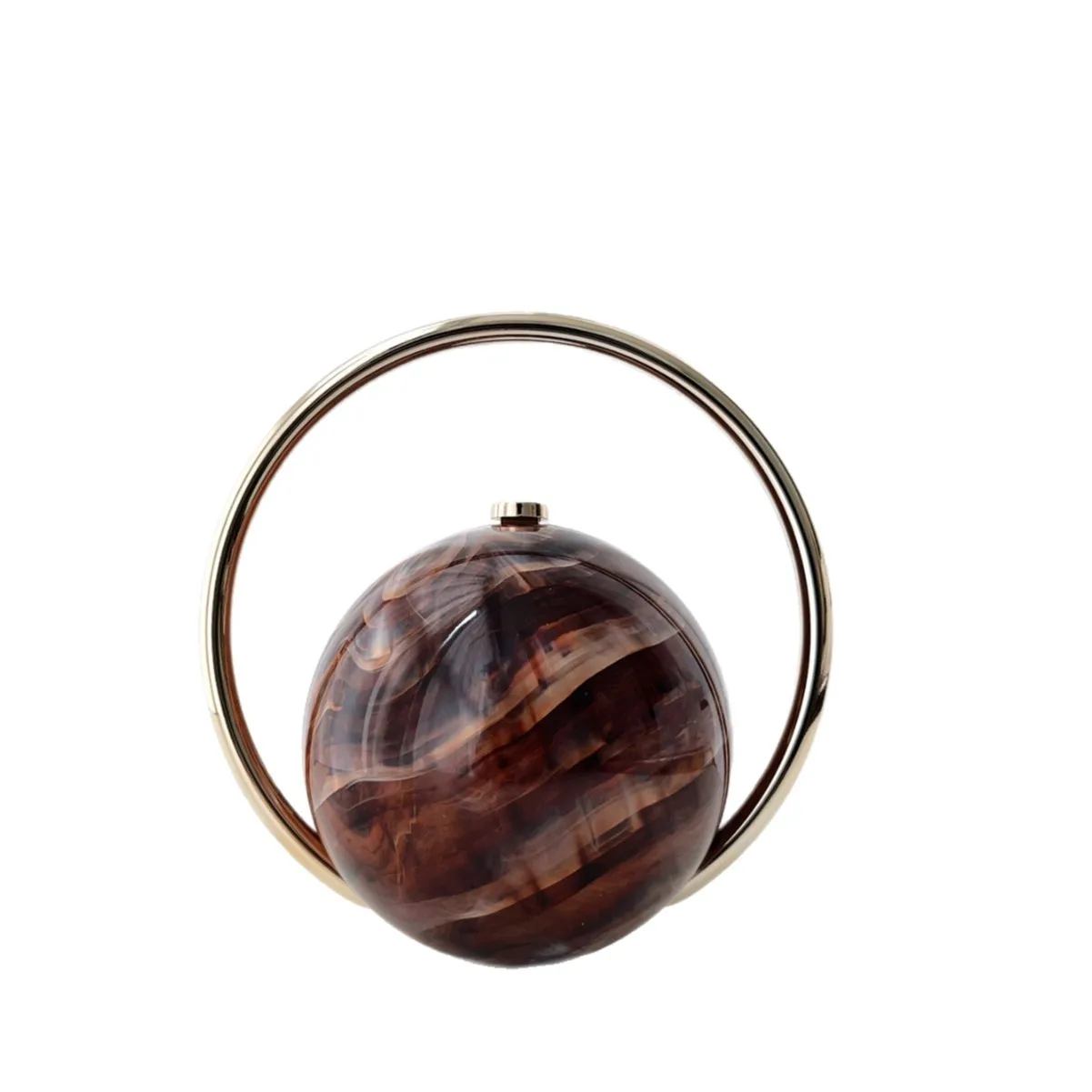 New Round Ball Women's Handbag Brand Designer Bowling Bag PVC Mini Shoulder Bags Female Luxury Purse Fashion Armpit Bag