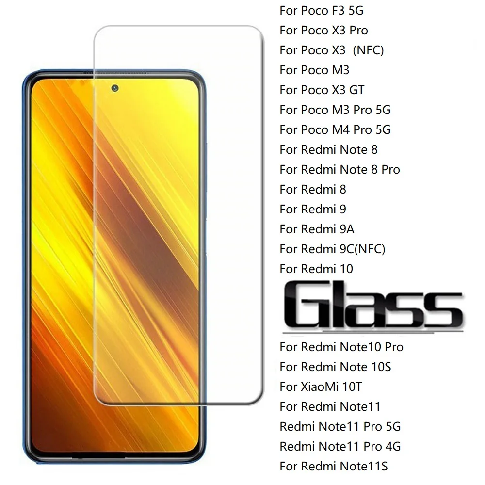 

Защитное стекло HD для Xiaomi Redmi Note 10 8 9 Pro 11 11s 9s 10s