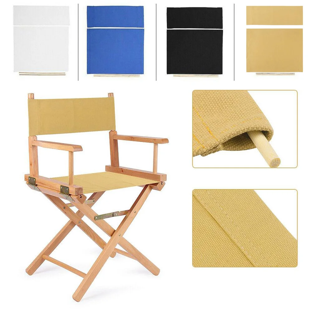 1set Seat Cover Polyester Cloth Washable Chair Seat Covers Kit Director Chair Seat Replacement Seat Cover With StickAccessories