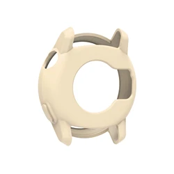 Soft Silicone Protective Half Cover Case for Smartwatch Frame Protection (Beige)