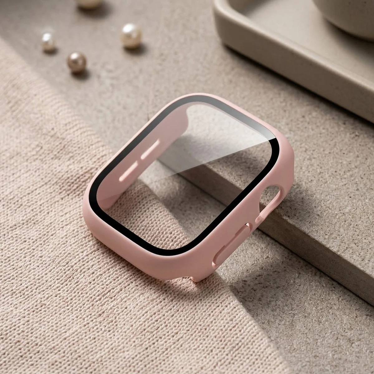 Matte Tempered Glass Screen Protector Case with PC Bumper