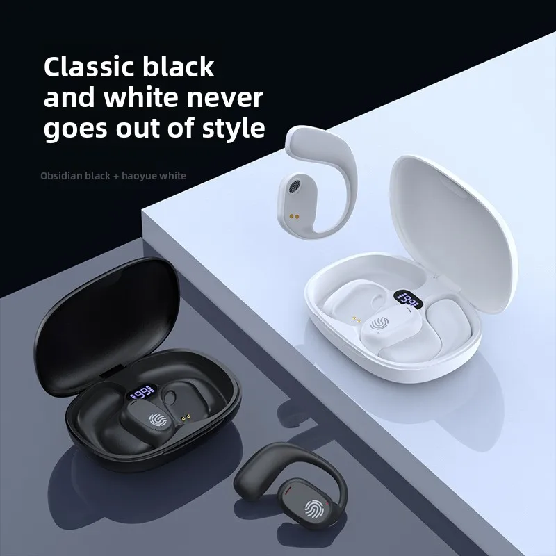 Nuovi auricolari wireless per lo sport e la corsa con ganci auricolari, cuffie wireless Pure Bass, doppio display LED e microfono integrato._voghion.com