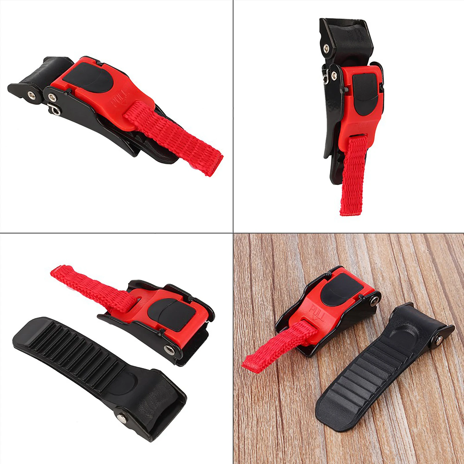 

3X Motorcycle Helmet Speed Clip Quick Release Chin Strap Button Pull Buckle Bike