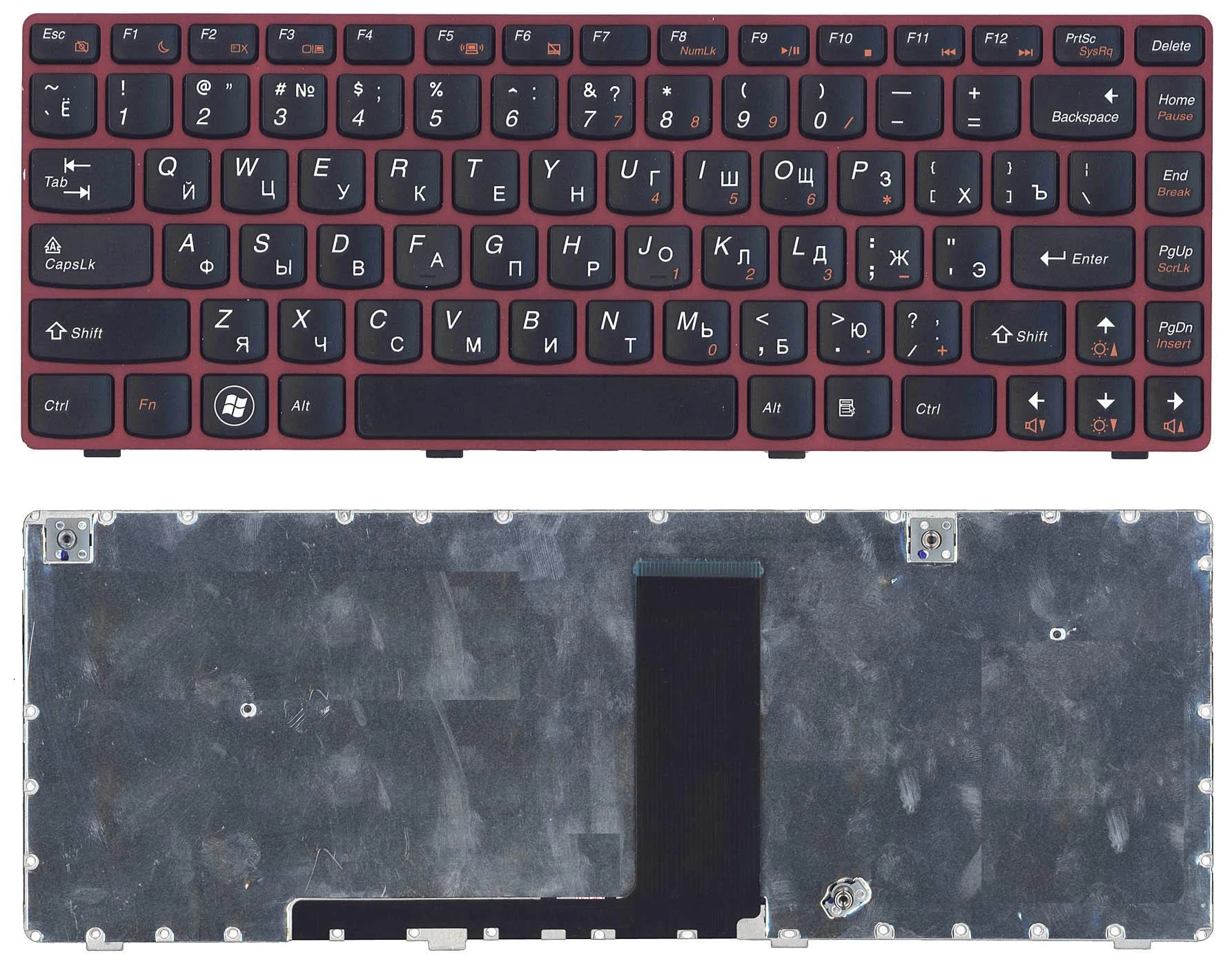 Klavye laptop için Lenovo V380 siyah kırmızı çerçeve ile|Dizüstü Bilgisayar  Tamir Bileşenleri| - AliExpress