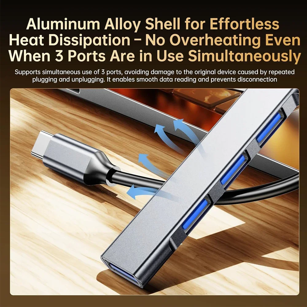 4-Port USB 3.0 Hub with Expansion Capabilities