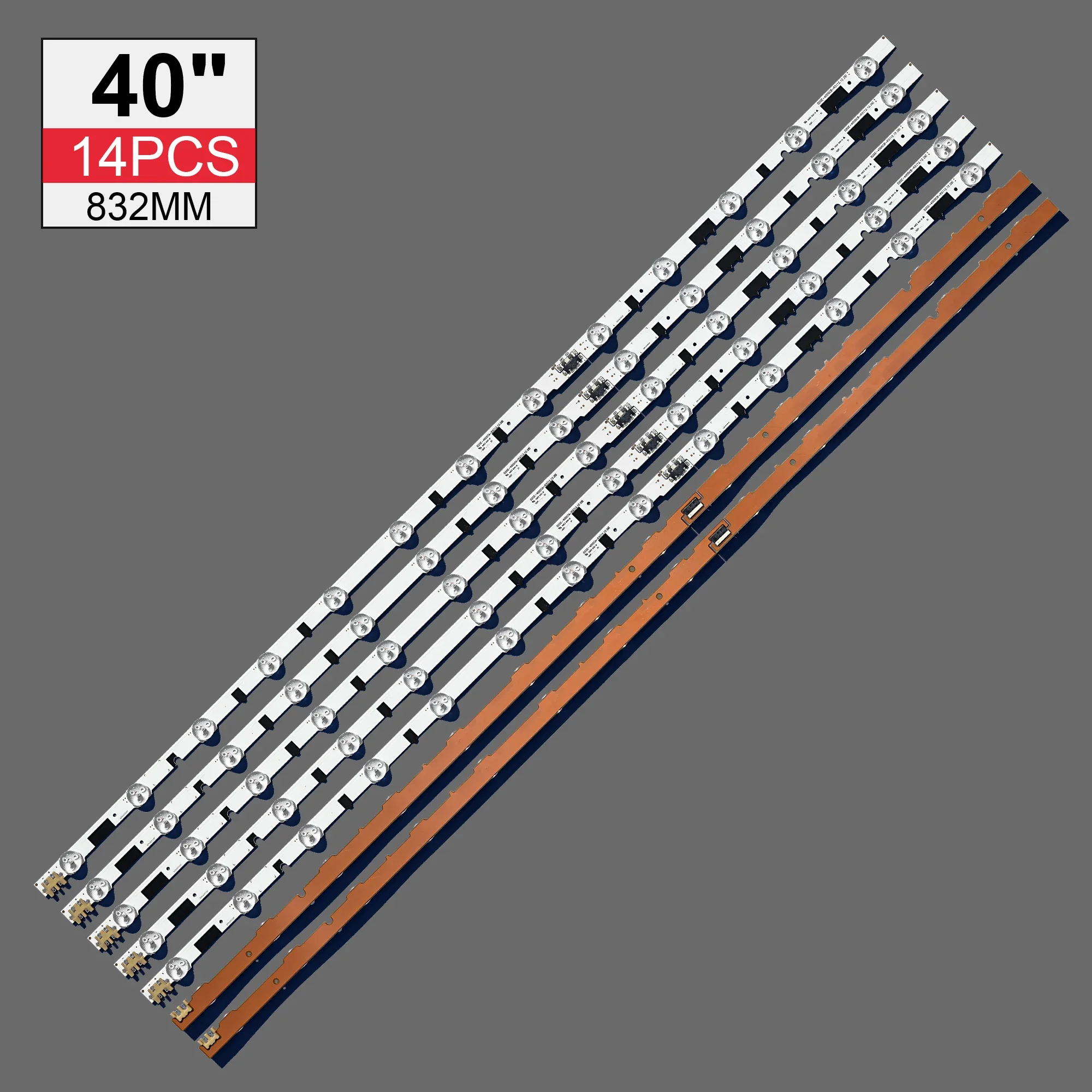 Bande de rétroéclairage LED, UE40F5000, UE40F5300, UE40F5500, UE40F6320, UE40F6500, UE40F6510, UE40F6670, UE40F6100, UE40F6800, UE40F6200, 14