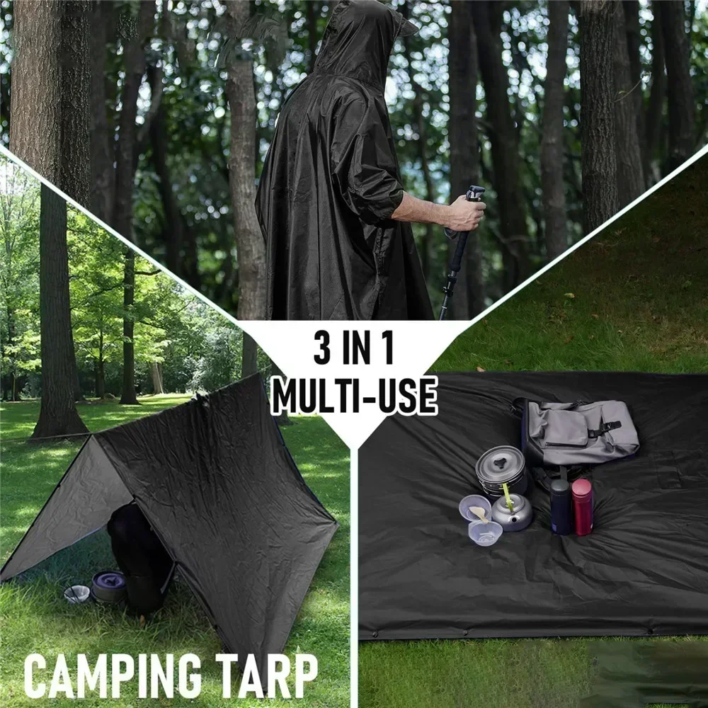 Coat Hooded Raincoats Travel Hiking Fishing Climbing Poncho Outdoor Portable Adult Waterproof Raincoat Women Men Practical Rain raincoat poncho