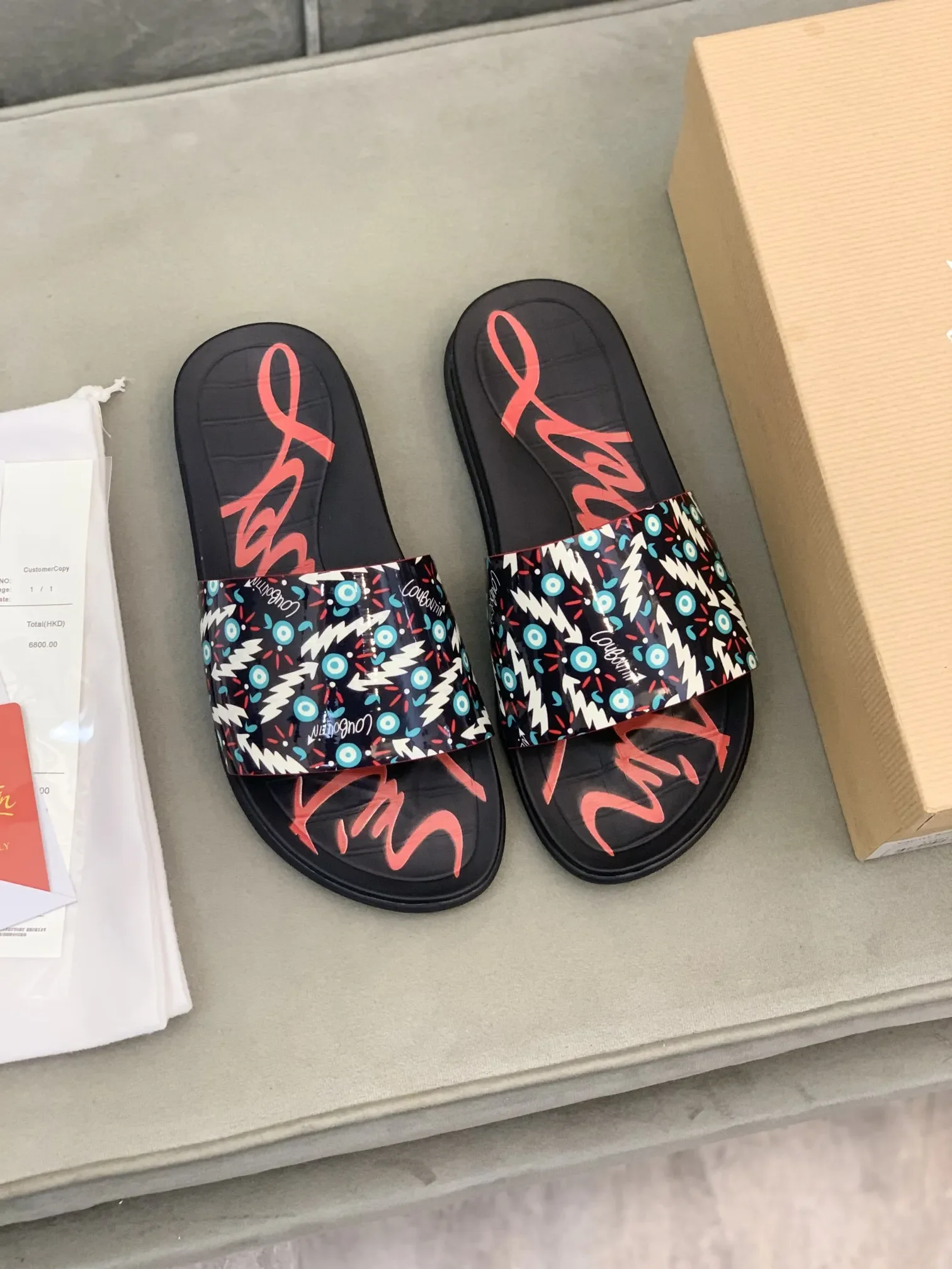 

Y2K Summer Slippers For Women Classic Red Sole Men's Slippers Thick Bottom Platform Slides Soft Sandals Outside Beach Cl Shoes