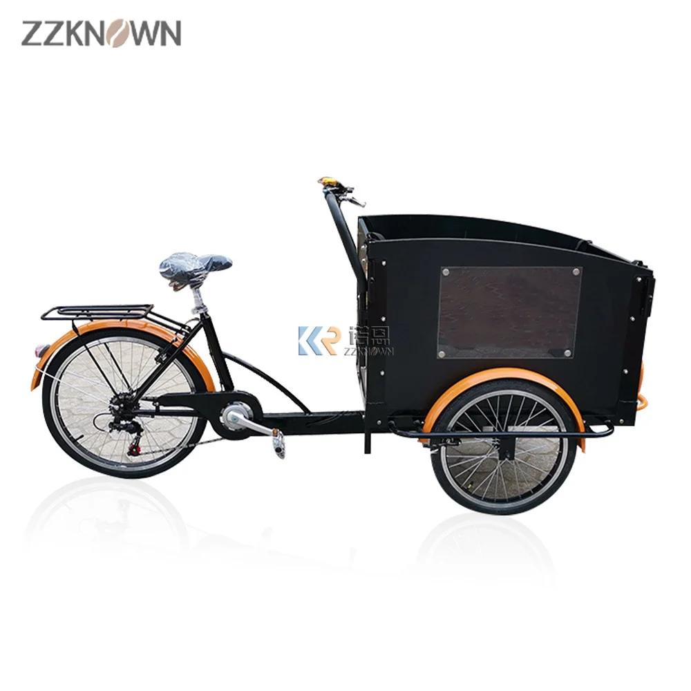 Nuovo Stile Triciclo Genitore-Figlio Piccolo Durevole Elettrico 3 Ruote Cargo Bike Adulto Reverse Trike In Vendita Oem