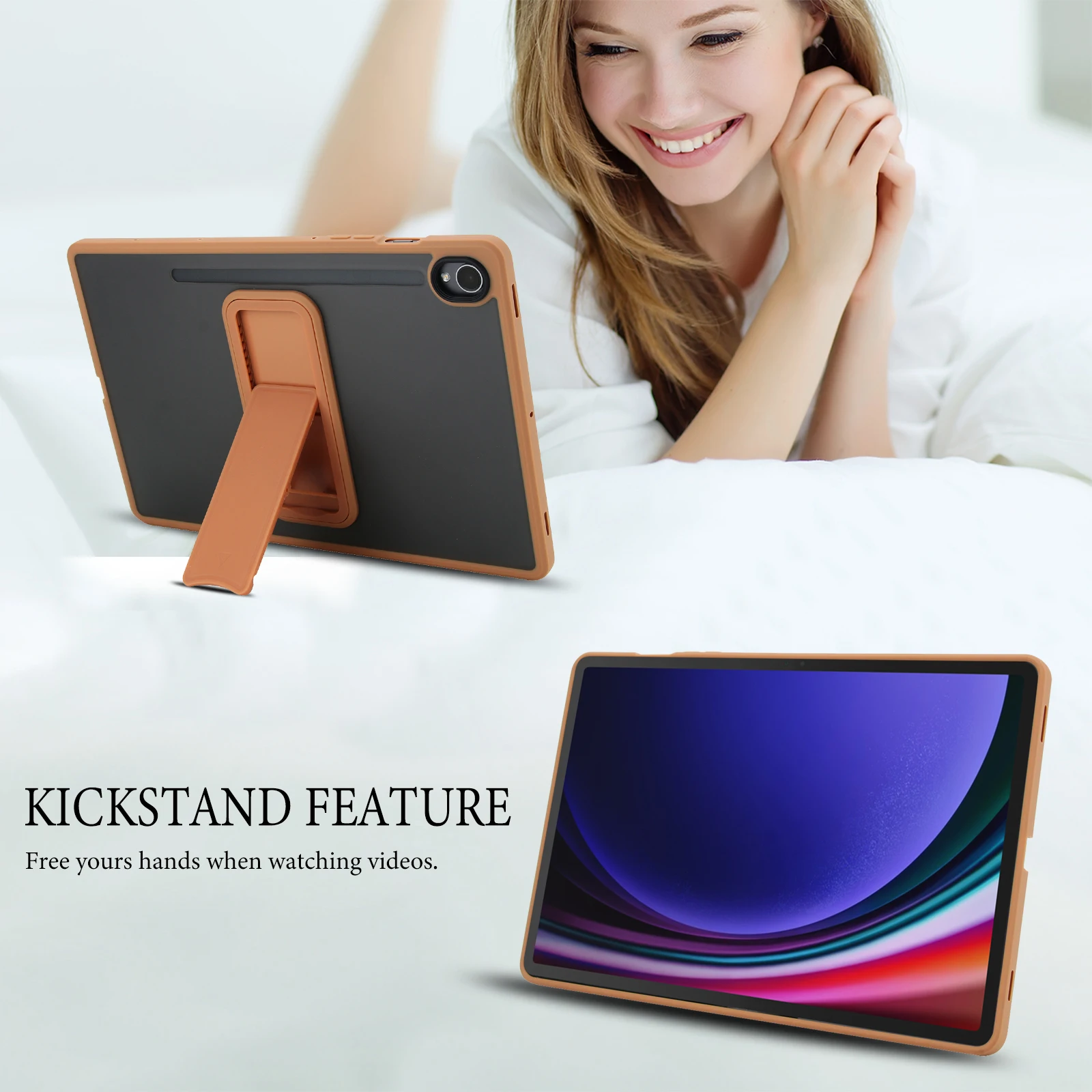 Universal Stand Tablet Case with Kickstand - Shockproof Hard Holder Cover