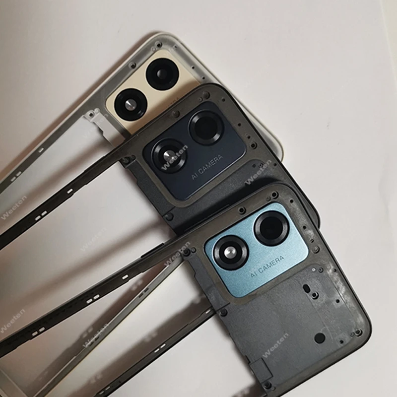 모토로라 MOTO E13 용 미들 프레임 하우징 커버, 사이드 버튼 렌즈 프레임 교체 부품
