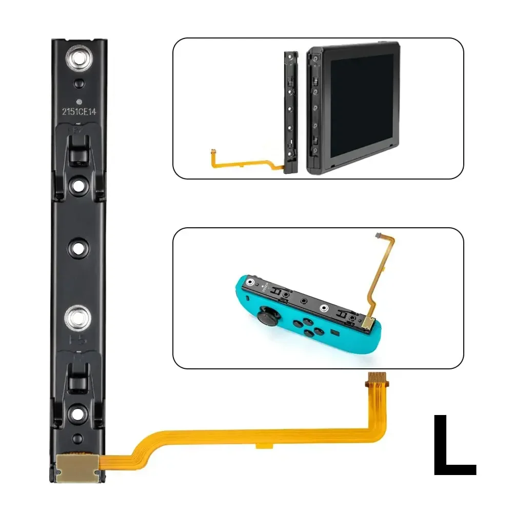 

A Pair Original Repair Part Right and Left Slide Rail With Flex Cable Fix Part For Nintendo Switch Console NS