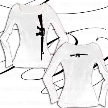 Y2K Streetwear Long Sleeve Vintage Harajuku Gothic Hip Hop Emo Girl Grunge Punk Women's Casual Tee Sexy Slim Chic Print Crop To 1