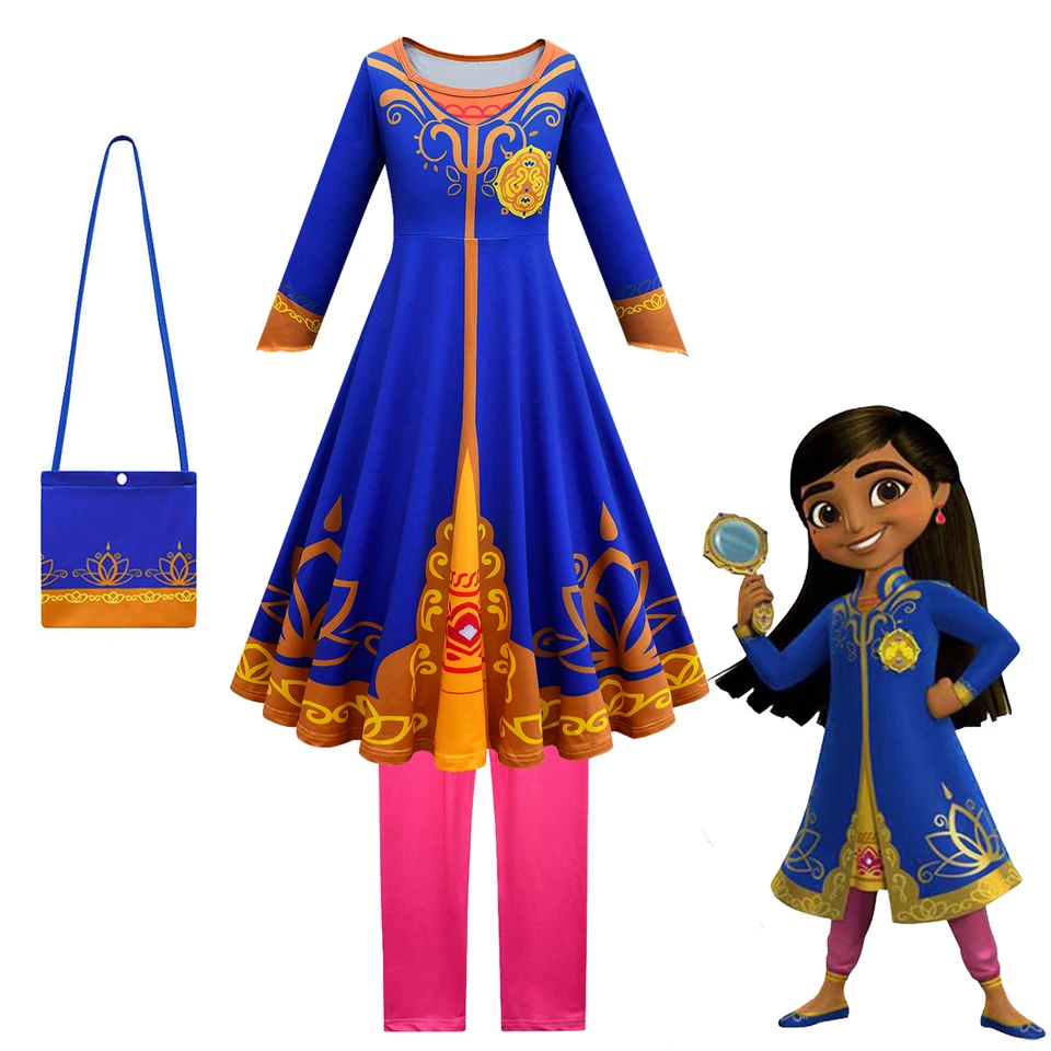 Seaehey Mira Detektiv Prinzessin Kostüm – Cosplay Kleid Für Mädchen, Mit Umhängetasche, Polyester