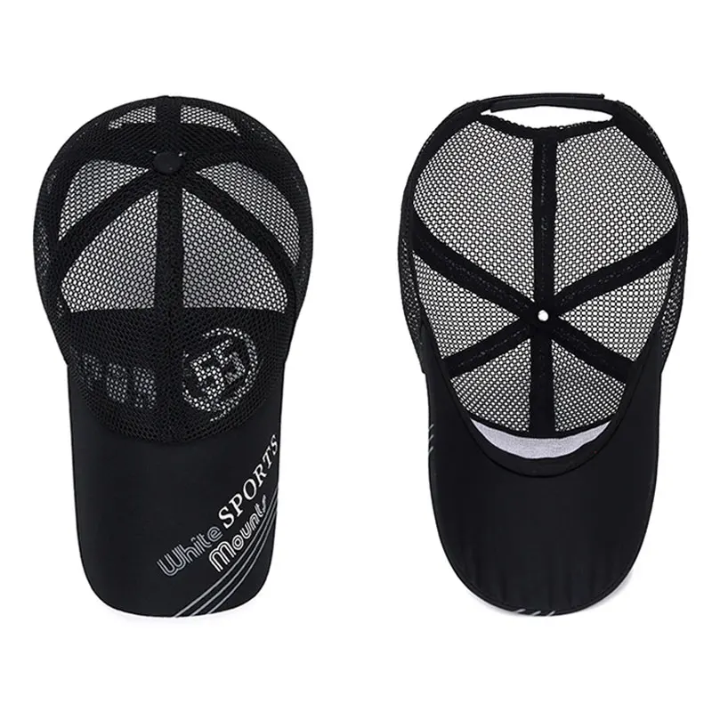 Sports Cap Adjustable Baseball Caps Quick Dry Women Solid Bone Hat Summer Mesh Mens Snapback Sun Hat Golf Caps