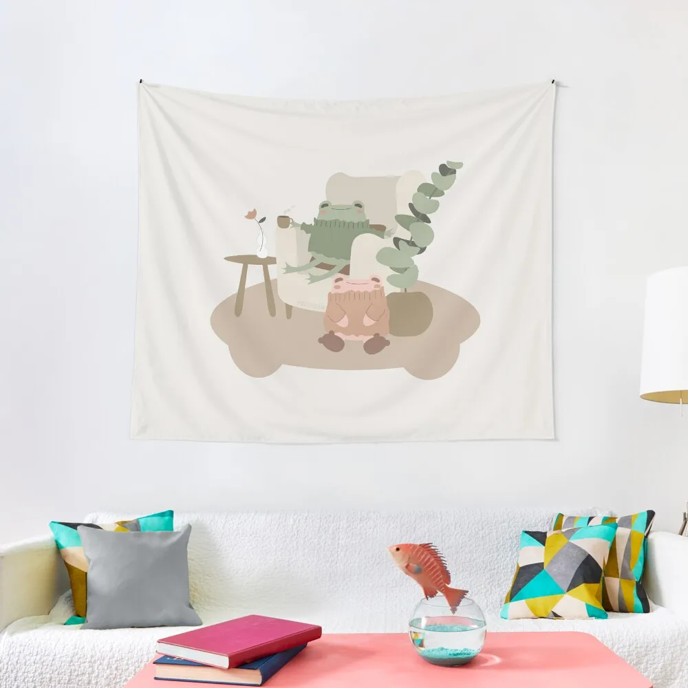 

Cozy Frogs Tapestry Decorative Wall Aesthetic Room Decorations Tapestry