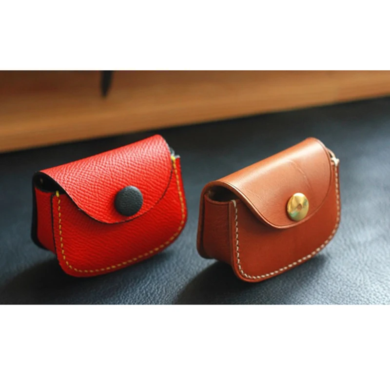 Kraft Paper Sewing Pattern Handmade Vintage Mini Coin Purse DIY Leather Craft Stencil Sewing Template 1Set 7x5.5cm