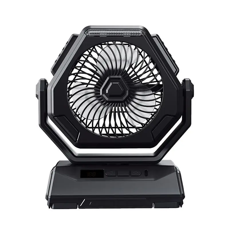 

USB Desktop Folding Fan 6000mAh Rechargeable Baby Stroller Handheld Fan Summer Mute Small Multifunctional Octopus Camping Fan