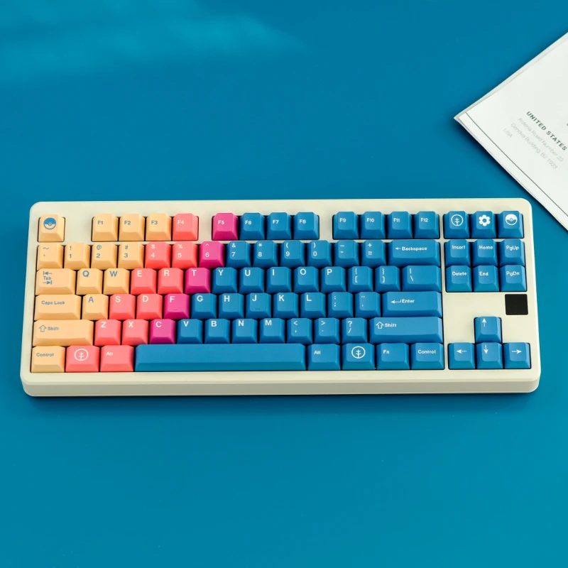 

Elf Gradient Color Mechanical Keyboard Cap Original Height Pbt Full Five-Sided Sublimation Opaque Creative