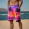 Harajuku 3D Cocoanut Trees Printing Beach Shorts Palm Tree Graphic Board Shorts For Men Summer New Hawaiian Cool Swimming Trunks 5