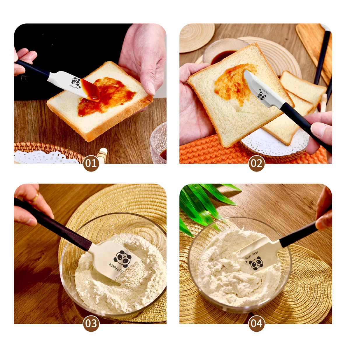 Silicone Spatula Cream Spatula Silicone Scraper Cake Scraper Cake Spatula Kitchen Spatula Silicone Cake Scraper
