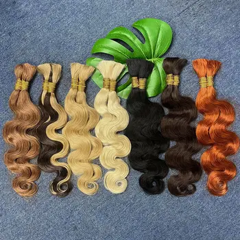 Human Braiding Hair For Boho Braids Body Wave Bulk For Braiding Knotless 100% Unprocessed Vietnamese Virgin Hair Extensions 1