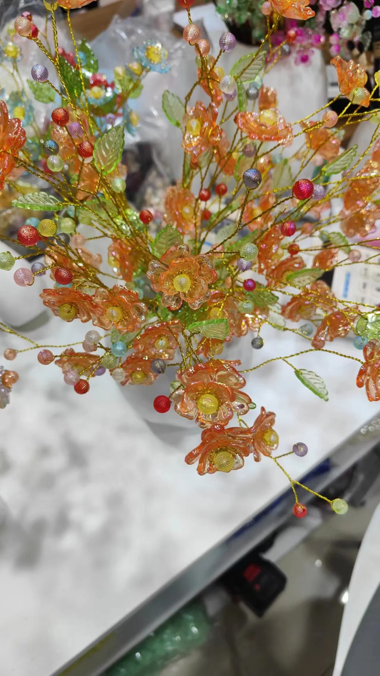 120 Perline Acriliche A Forma Di Foglia Verde – Ciondoli In Plastica Trasparente Per Creazione Gioielli Fai Da Te, 6 Dimensioni